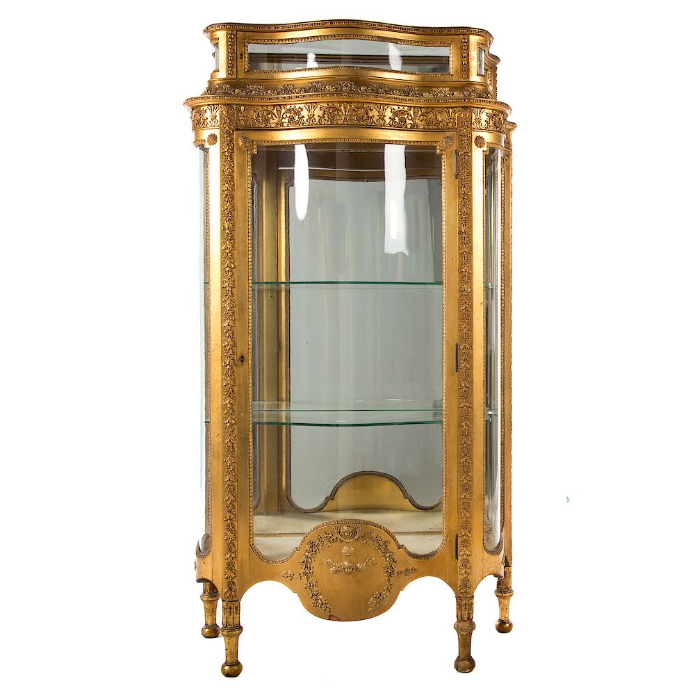 Appraisal: Late Victorian Giltwood Display Cabinet Late th early th in