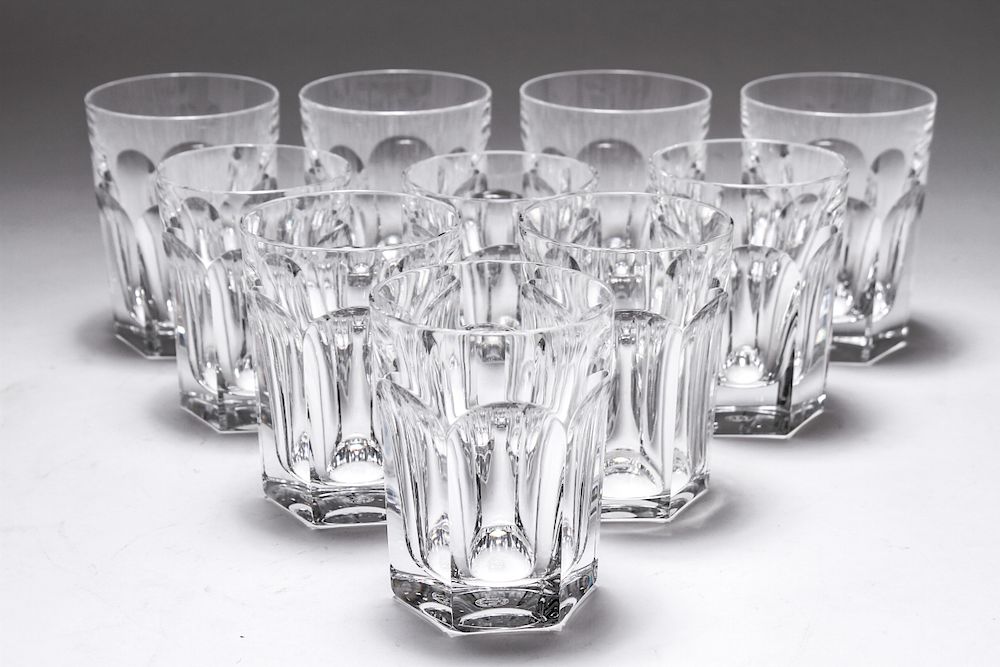 Appraisal: Assorted Baccarat Crystal Harcourt Tumblers Ten Assorted Baccarat crystal Harcourt