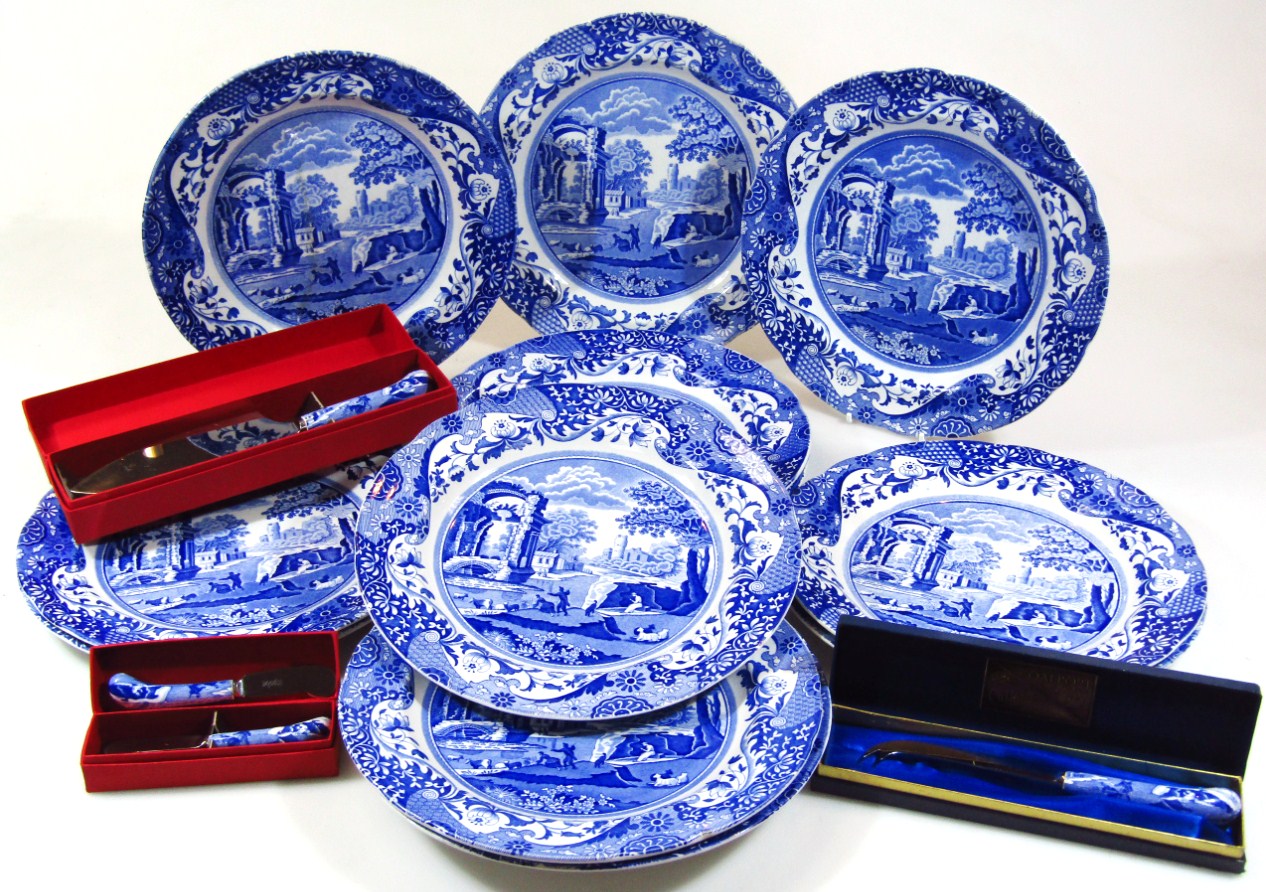 Appraisal: Various Copeland Spode blue and white Italian pottery comprising thirteen