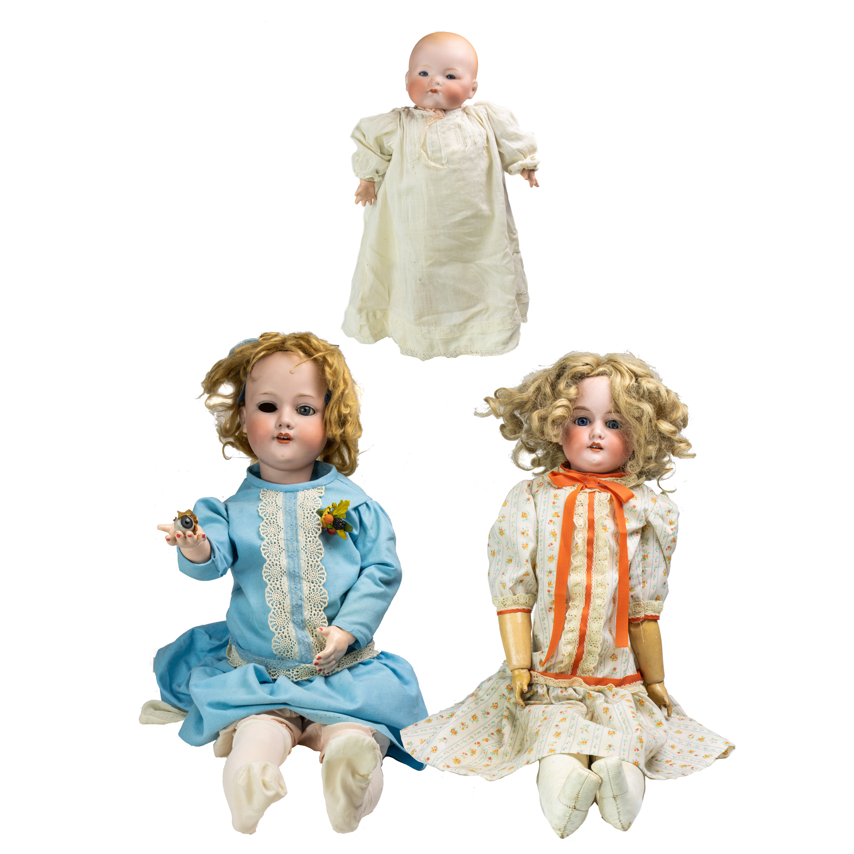 Appraisal: LOT OF ARMAND MARSEILLE BISQUE HEAD DOLLS Lot of Armand