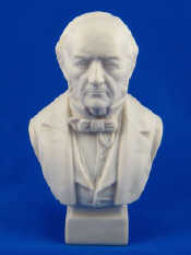 Appraisal: A bisque ceramic bust of Gladstone ht cm