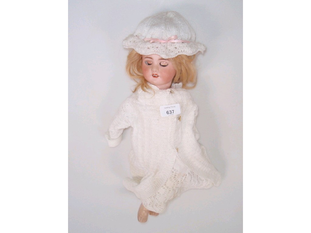 Appraisal: A French bisque headed doll SF BJ Paris cm