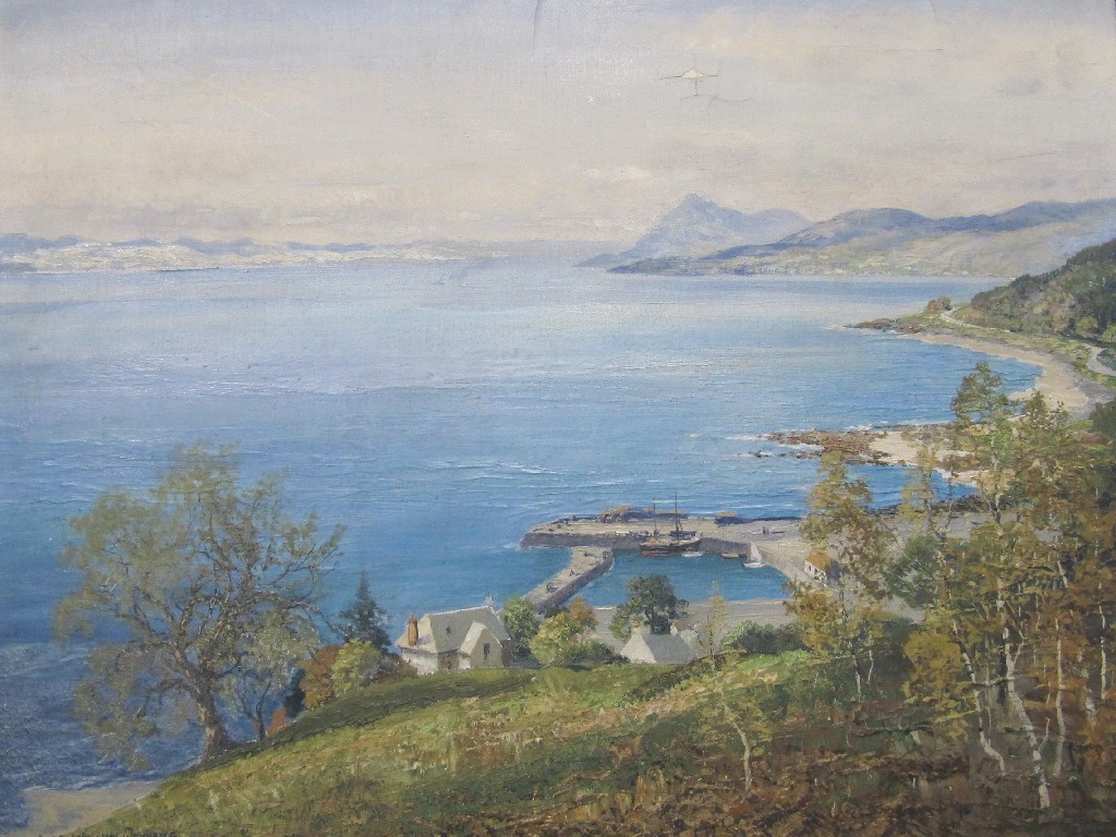 Appraisal: GEORGE MELVIN RENNIE - Oil on canvas 'Above Corrie Arran'