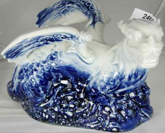 Appraisal: Royal Doulton Large Blue Flambe Dragon height cm