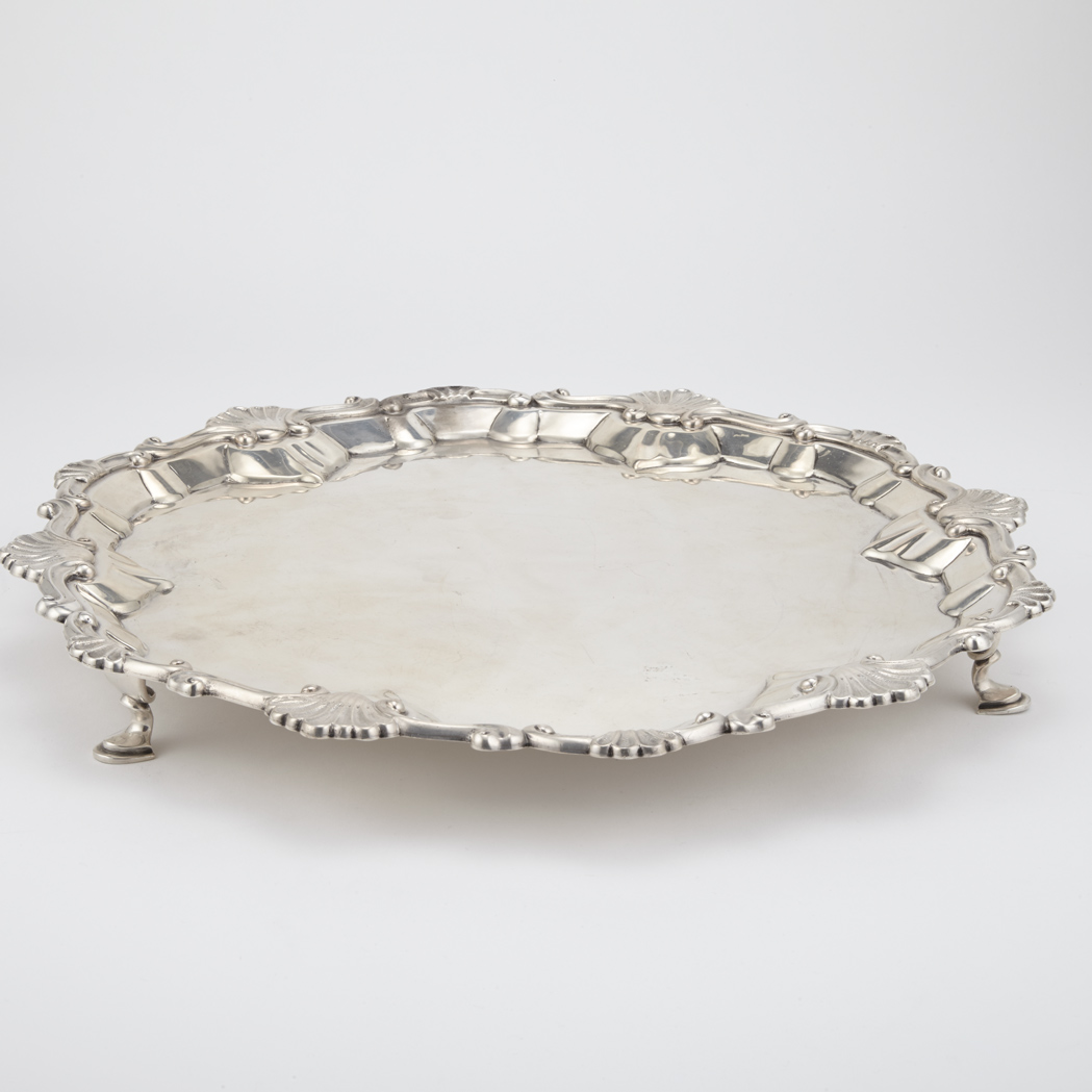 Appraisal: Howard Co Sterling Silver Salver Circa In the George II