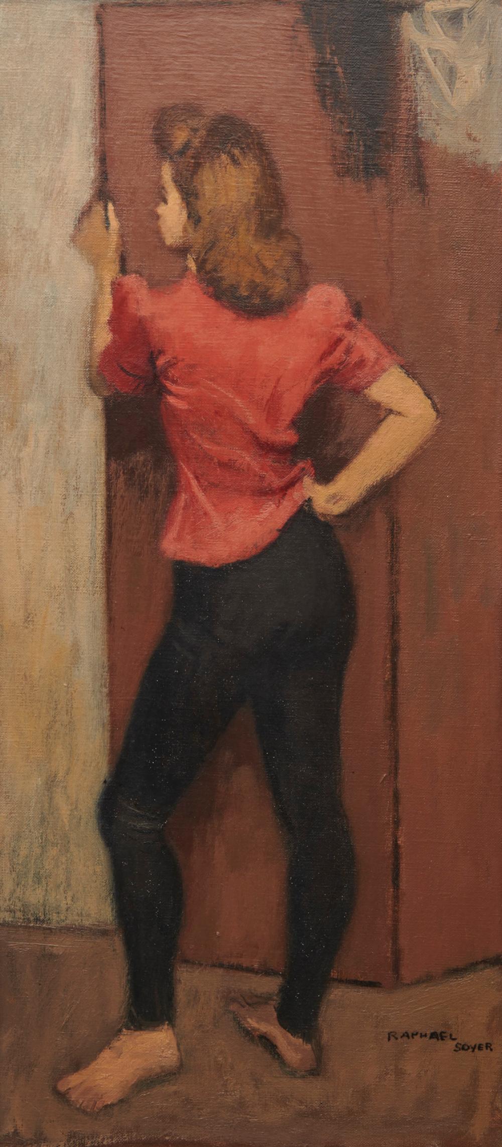 Appraisal: RAPHAEL SOYER American - Young Girl oil on canvas signed