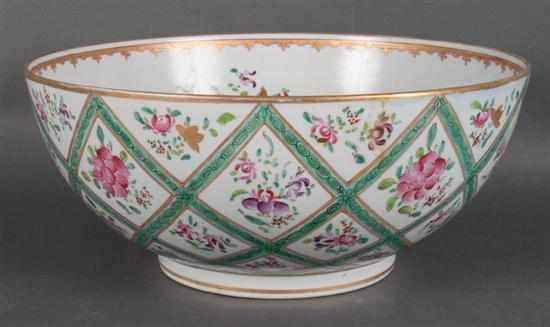 Appraisal: Sampson porcelain footed punch bowl in the Chinese Export Famille