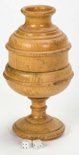 Appraisal: Dice Vase German ca Turned wooden vase tall allows the