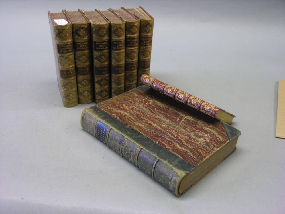 Appraisal: Strickland's Queens of England six volumes - half morocco