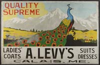 Appraisal: LARGE PAINTED METAL STORE SIGN A LEVY S CALAIS ME