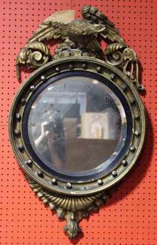 Appraisal: Antique Gilded Mirror with Eagle Surmount From a Rye NY