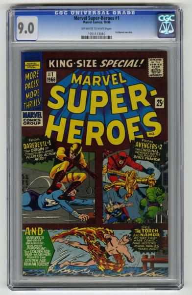 Appraisal: Marvel Super-Heroes CGC Marvel Comics First Marvel one shot Off-white