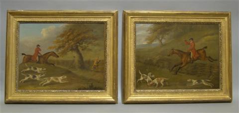 Appraisal: JOHN NOST SARTORIUS BRITISH - PAIR OF FOX HUNTING SCENES