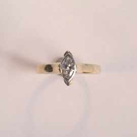 Appraisal: An ct gold marquise cut solitaire diamond ring estimated diamond