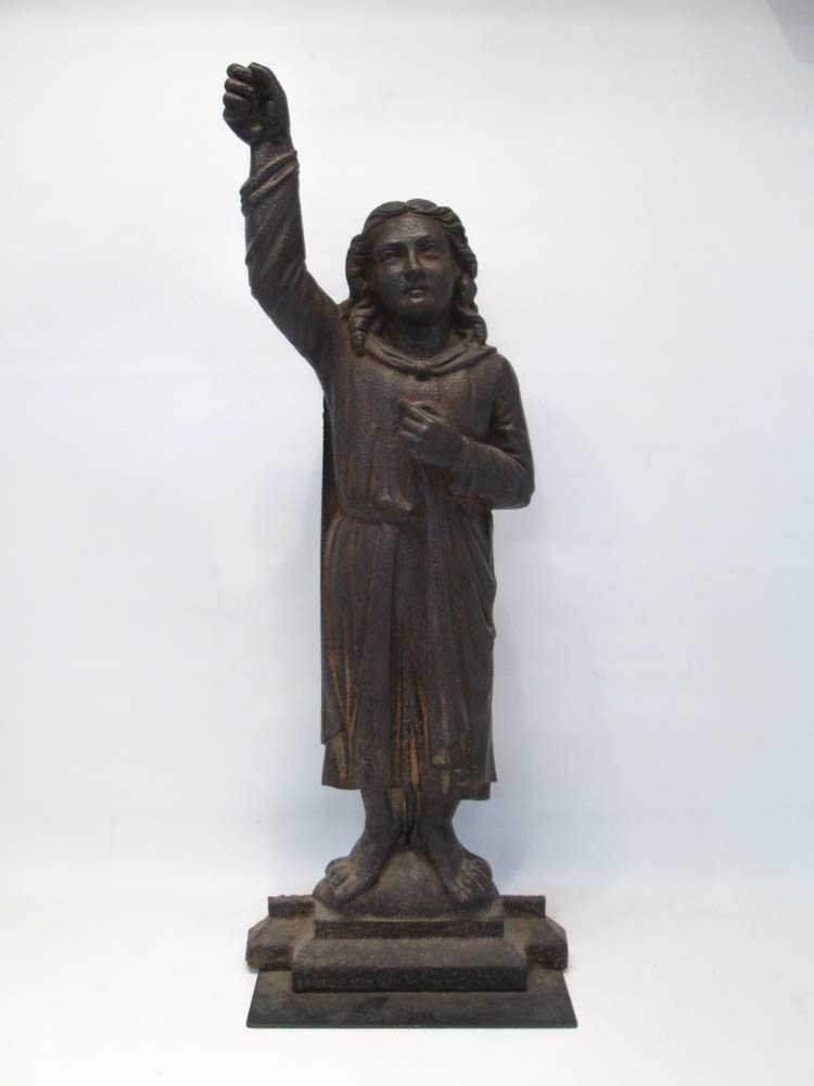 Appraisal: CAST METAL STREET URCHIN GIRL depicting a young girl standing