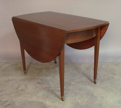 Appraisal: Federal mahogany pembroke table ca with revolving top h w