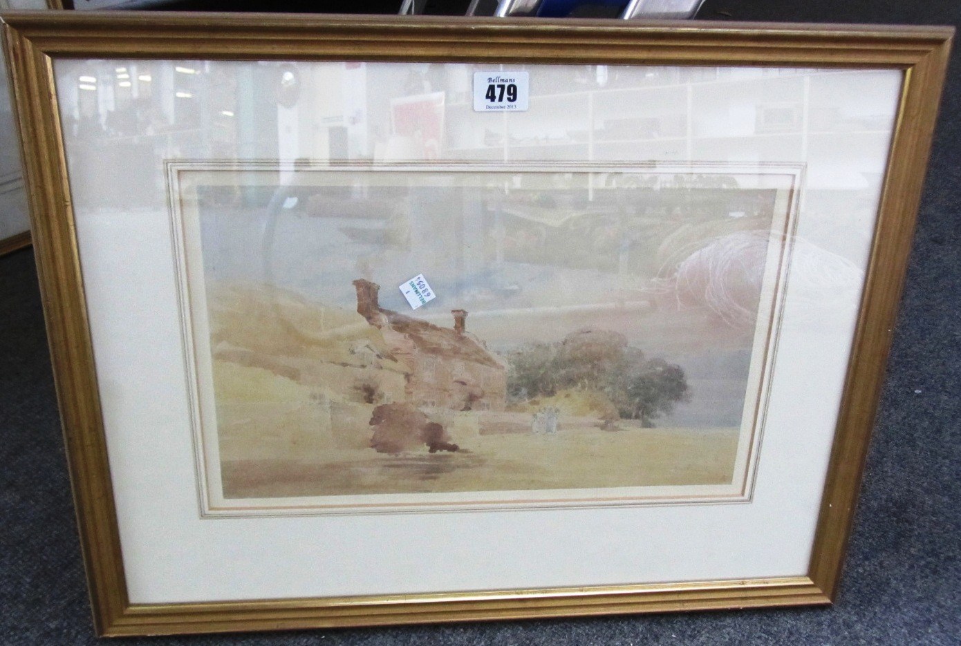 Appraisal: John Thirtle - Figures before a house watercolour and pencil