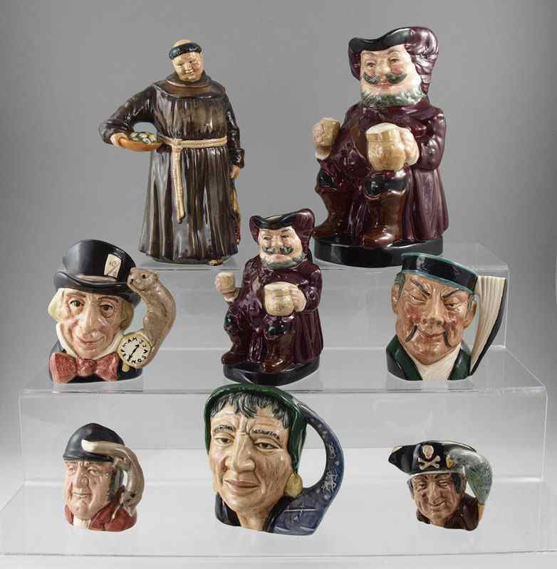 Appraisal: COLLECTION OF ROYAL DOULTON TOBY JUGS CHARACTER MUGS Sir John