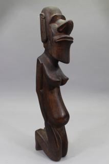 Appraisal: Carved th C African Kneeling Figure Carved th C African