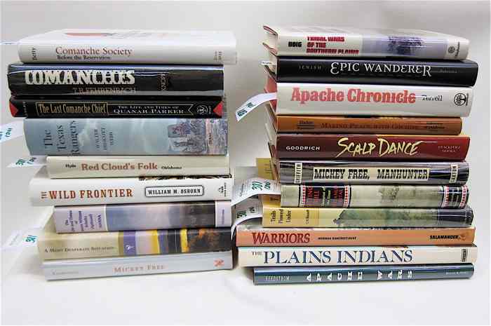 Appraisal: TWENTY COLLECTIBLE BOOKS about Indians their societies and the west