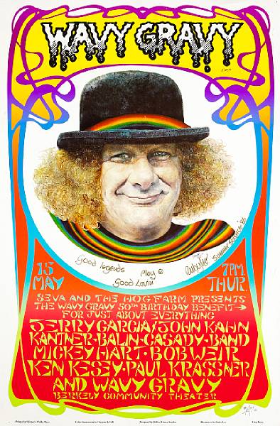 Appraisal: A concert poster for Wavy Gravy's th Birthday - Berkeley