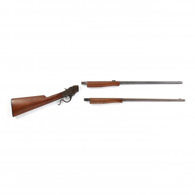 Appraisal: EARLY STEVENS SINGLE SHOT TAKE DOWN RIFLE WITH TWO BARRELS