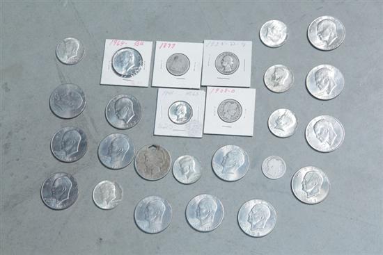 Appraisal: GROUP OF COINS Thirteen Eisenhower dollars from the s Seven