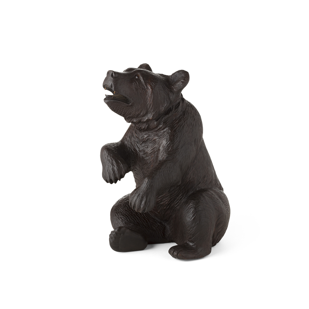 Appraisal: BLACK FOREST CARVED FIGURE OF A BEAR LATE TH CENTURY