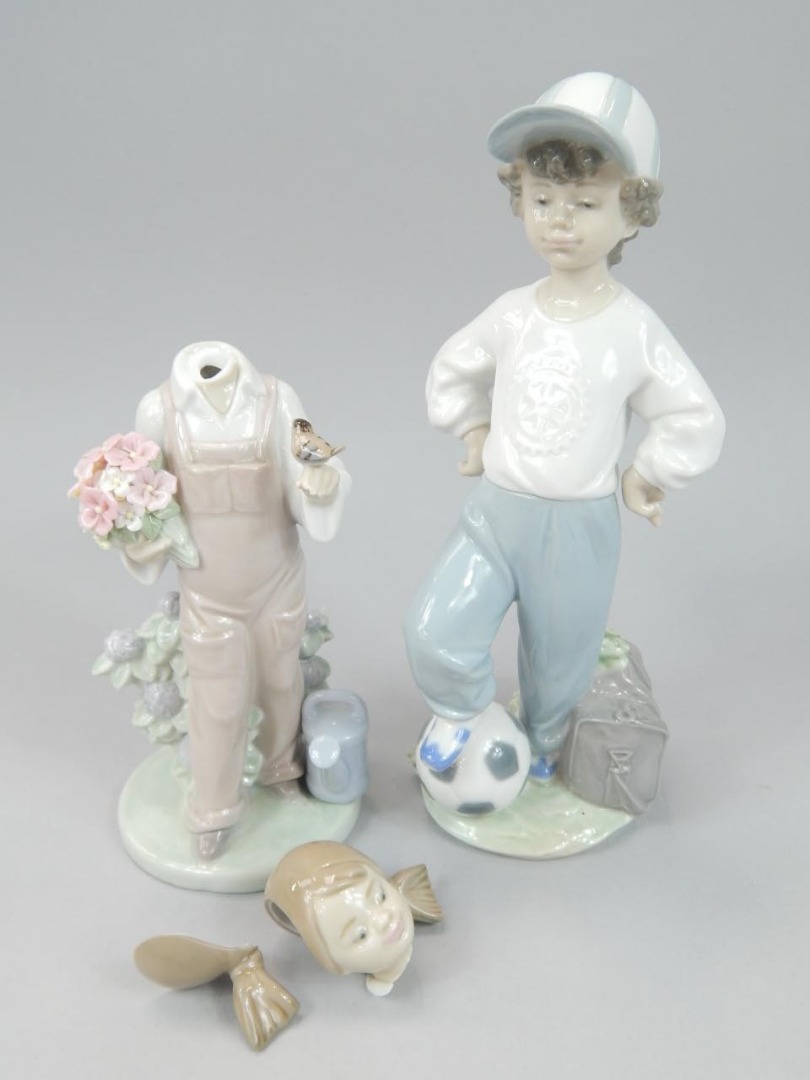 Appraisal: Two Lladro porcelain figures one in the form of a