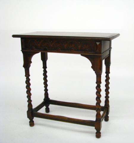 Appraisal: Wooden console table in Baroque period style with carved front