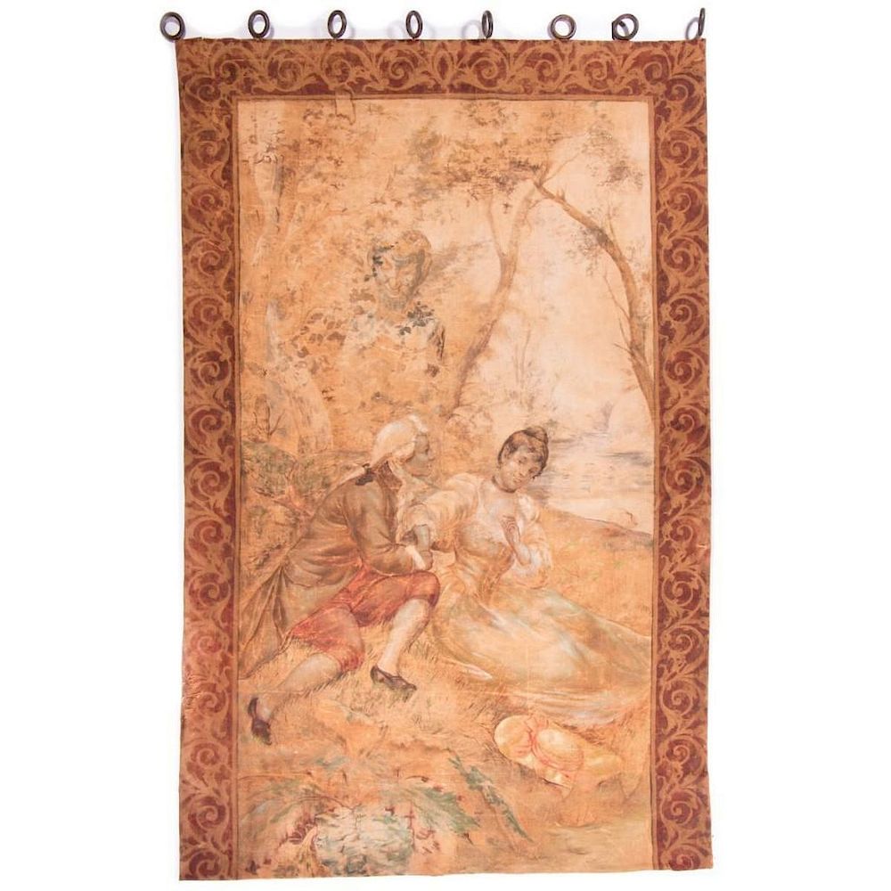 Appraisal: th Century tapestry A th century machine woven copy of