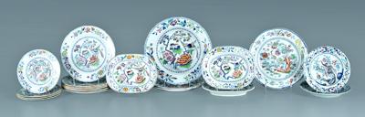 Appraisal: pieces ironstone china variations on Imari design and color several