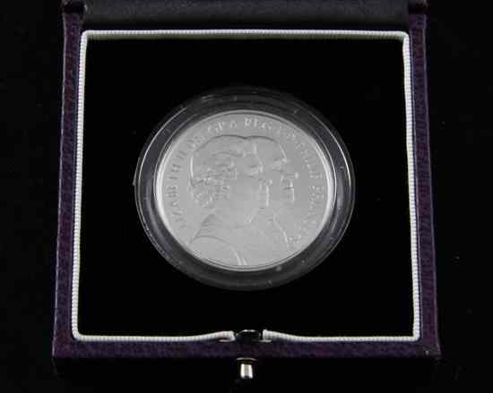 Appraisal: A Elizabeth II platinum proof Diamond Wedding FDC cased with