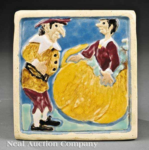 Appraisal: A Newcomb College Art Pottery Hand-Built Nursery Rhyme Tile s