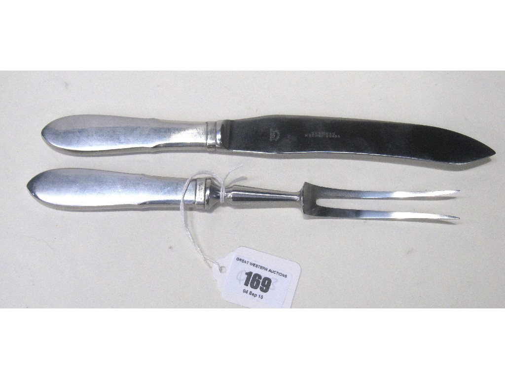 Appraisal: Georg Jensen carving knife and fork