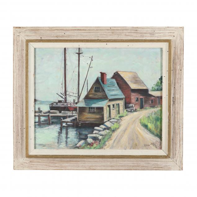 Appraisal: OLIVE D GRANGER NC - NEW ENGLAND HARBOR Oil on