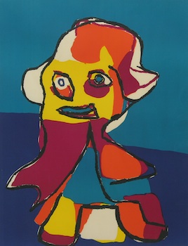 Appraisal: Karel Appel Dutch - Lithograph on paper signed in pencil