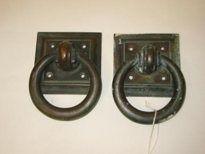 Appraisal: A pair of bronze door handles stamped LNER with moulded