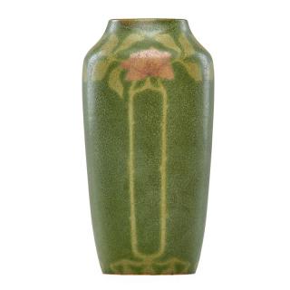 Appraisal: FREDERICK WALRATH Vase with rose FREDERICK WALRATH - Vase with