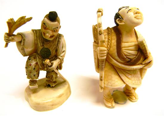 Appraisal: Japanese th C ivory figure of of a dancing actor