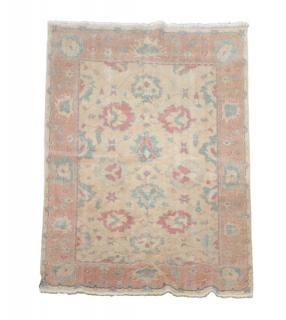 Appraisal: Hand Woven Caucasian Area Rug Wool Cream field with floral