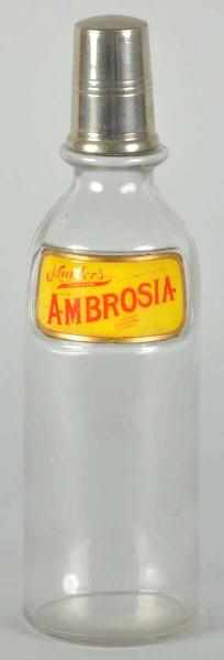 Appraisal: Hunter's Ambrosia Syrup Bottle Description Beautiful reverse on glass painted