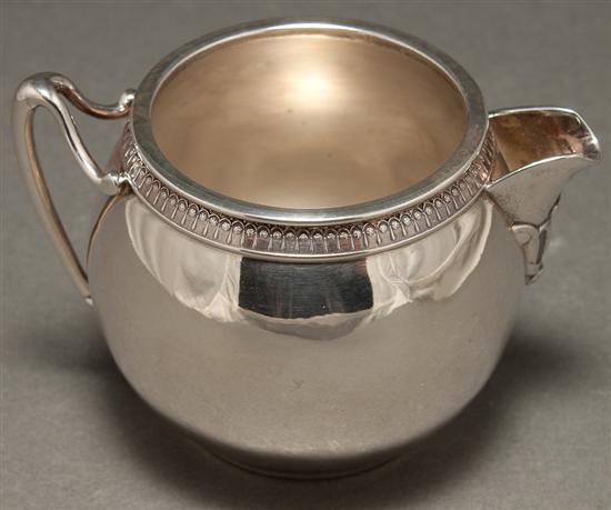 Appraisal: American Neoclassical style sterling silver cream jug Gorham dated pattern