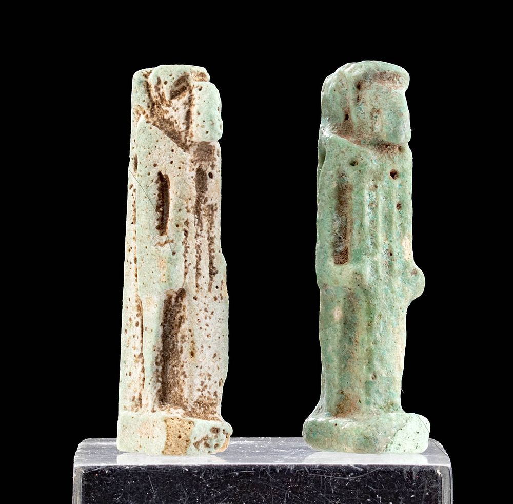 Appraisal: Lot of Egyptian Late Dynastic Faience Amulets Originally Listed At