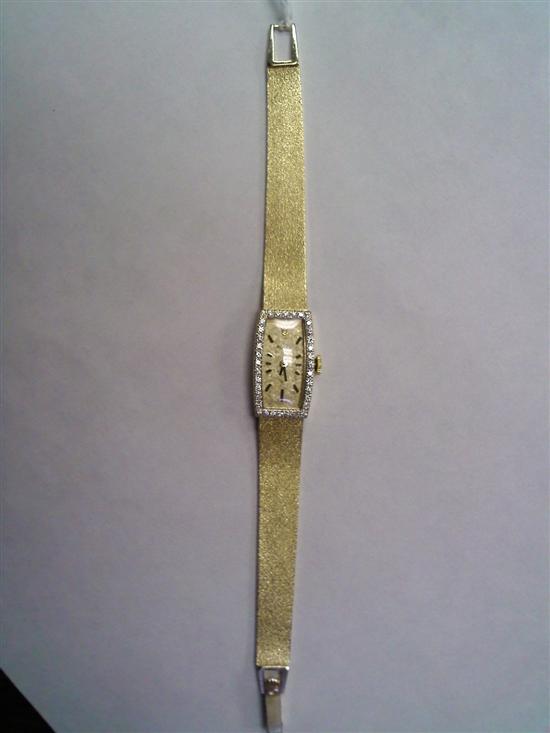 Appraisal: LADIES ROLEX WRIST WATCH k gold watch encircled with diamonds