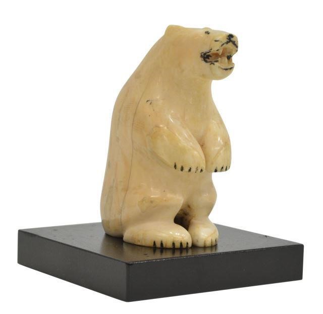 Appraisal: Inuit carved walrus tusk modeled as a polar bear with