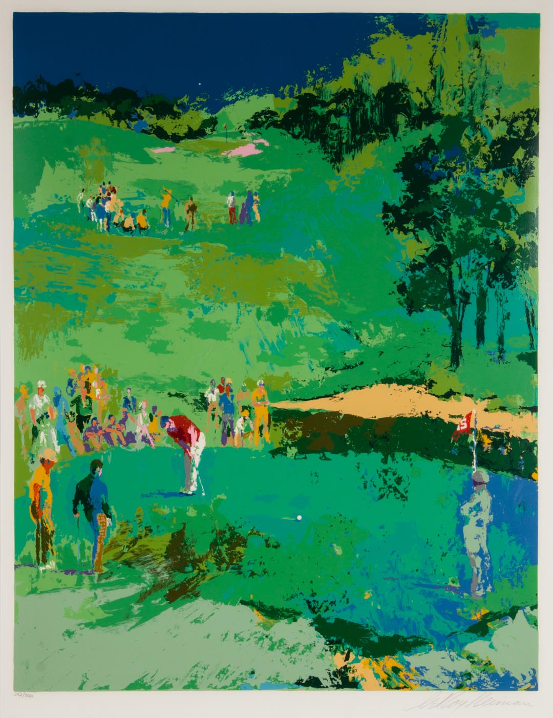 Appraisal: LeRoy Neiman Golf Landscape serigraph American - ed signed LeRoy