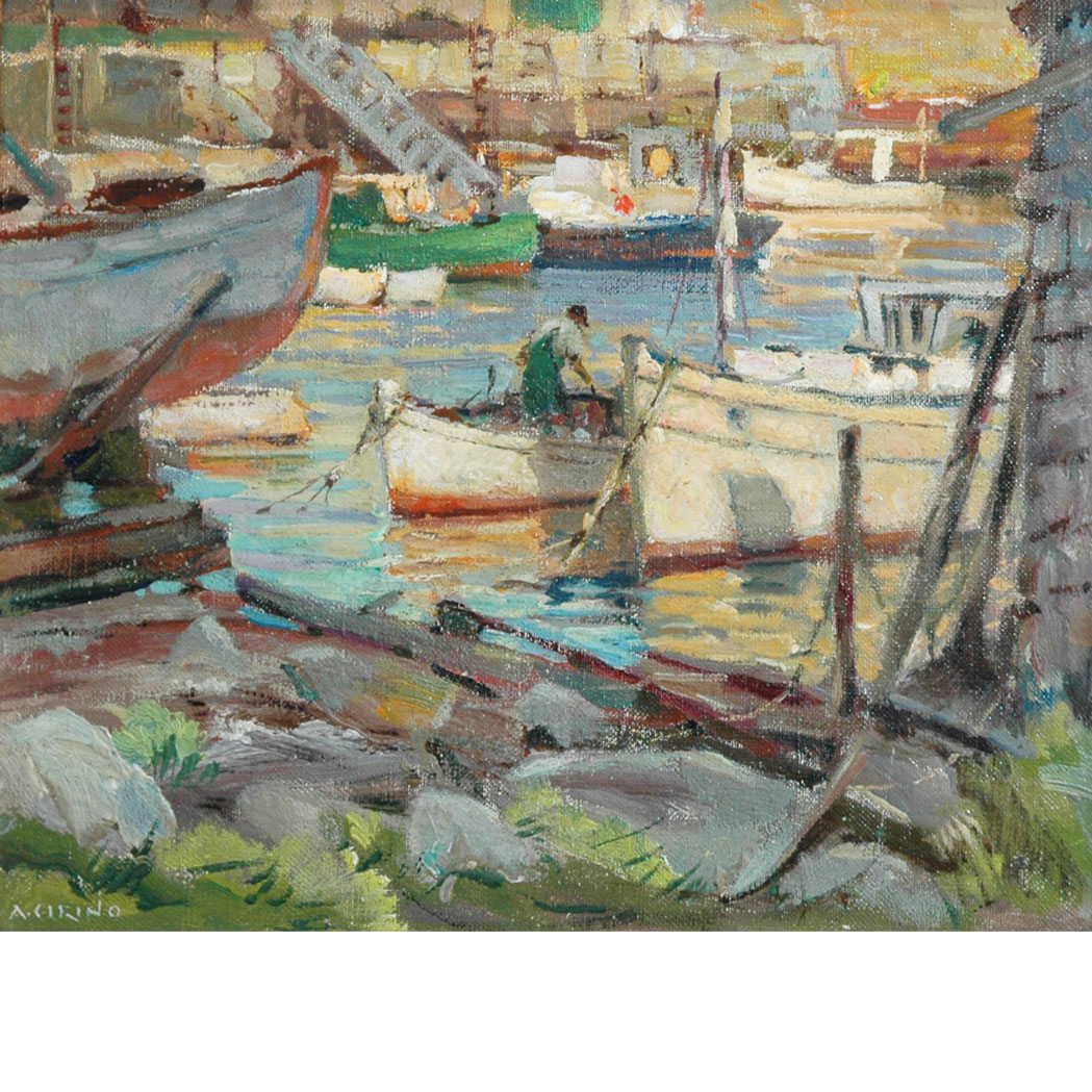 Appraisal: Antonio Cirino American - Crowded Harbor Signed A Cirino ll