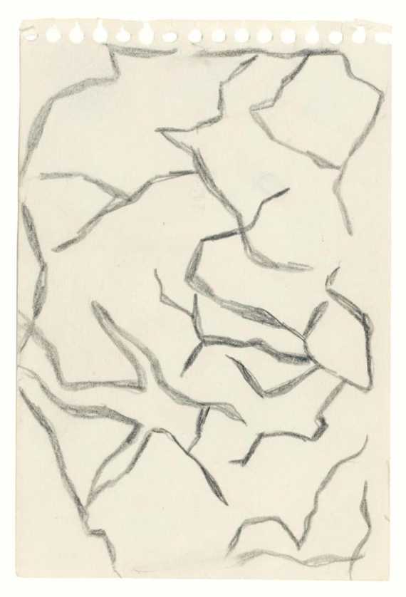 Appraisal: ARP JEAN Strasburg - Basel Untitled Pencil on sheet of