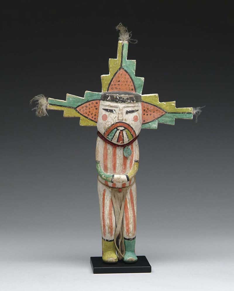 Appraisal: HOPI KACHINA DOLL Painted figure with ornate headpiece in colors